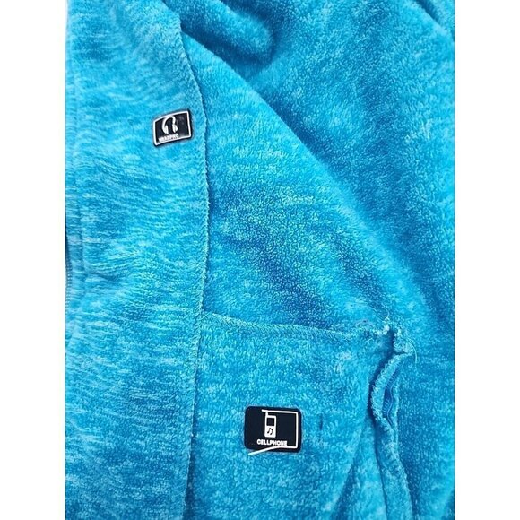 Calvin Klein Performance Jacket Blue Fleece Zip Pockets Quick Dry Women's Large - Picture 11 of 11